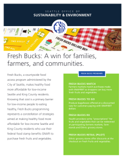 Fresh Bucks: A win for families, farmers, and communities.