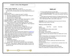 A Guide to Horse Show Management PRIZE LIST