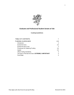 GPSS Funding Guidelines 2015-2016