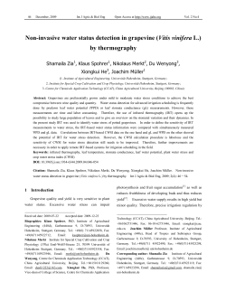 Non-invasive water status detection in grapevine