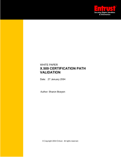 X.509 Certification Path Validation