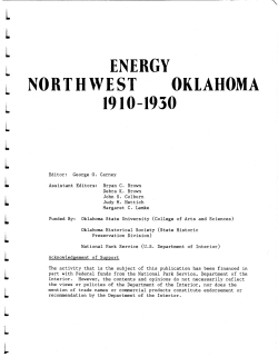 Energy: Northwest Oklahoma - Oklahoma Historical Society