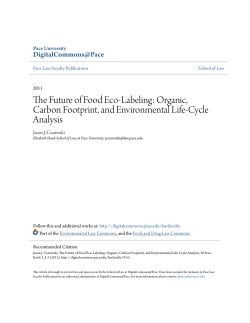 The Future of Food Eco-Labeling: Organic, Carbon Footprint, and