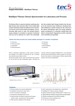 MultiSpec&reg; Raman: Raman Spectrometer for Laboratory and Process