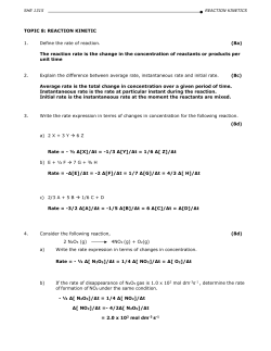 DEPARTMENT OF CHEMISTRY, CFS, IIUM