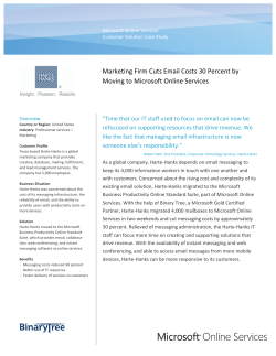 Marketing Firm Cuts Email Costs 30 Percent by Moving to Microsoft