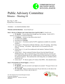 Pubic Advisory Committee for Corner Brook Pulp and Paper Limited