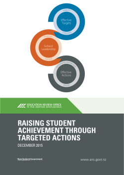 raising student achievement through targeted actions