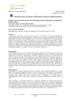 design of floating point multiplier based on booth algorithm