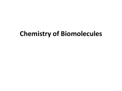 Chemistry of Biomolecules