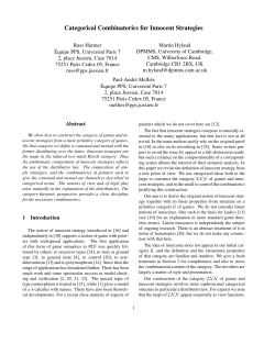 Categorical Combinatorics for Innocent Strategies