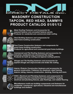 masonry construction tapcon, red head, sammys product catalog 01