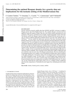 Determining the optimal Bouguer density for a gravity data set