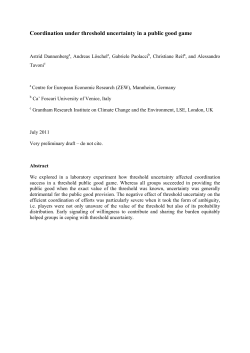 Coordination under threshold uncertainty in a public good game