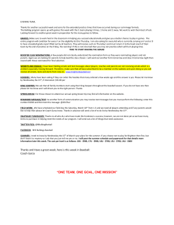 one team, one goal, one mission