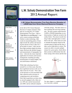 L.W. Schatz Demonstration Tree Farm 2012 Annual Report