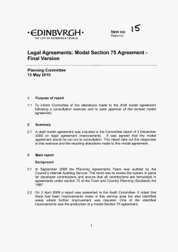 Legal Agreements: Model Section 75 Agreement