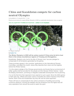 21 Article China and Kazakhstan compete for carbon