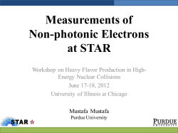 Measurements of Non-Photonic Electrons