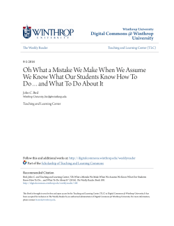 Oh What a Mistake We Make When We Assume We Know What Our