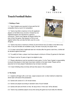 Touch Football Rules