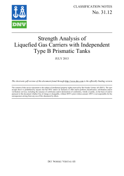 DNV Classification Note 31.12 Strength Analysis of Liquefied Gas