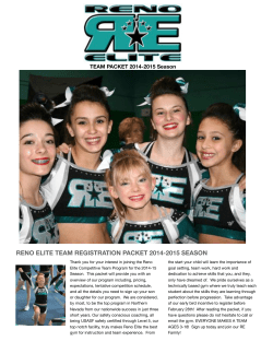 Team Packet 2014-15 Cheer SeasonON TIME Packet