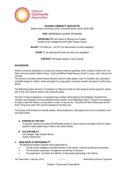 HOLBORN COMMUNITY ASSOCIATIONBedford House Community