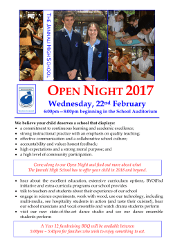 open night 2017 - The Jannali High School