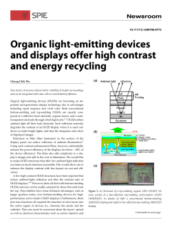 Organic light-emitting devices and displays offer high contrast