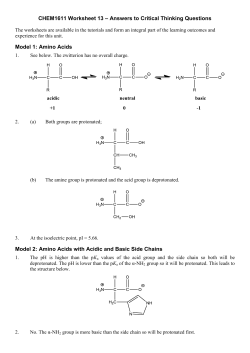 CHEM1611 Worksheet 13 – Answers to Critical Thinking Questions