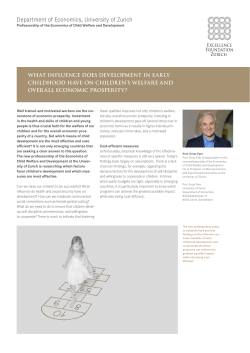 Department of Economics, University of Zurich Die kleinen