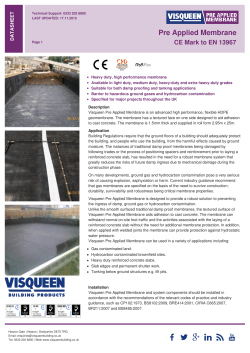 Pre Applied Membrane - Datasheet
