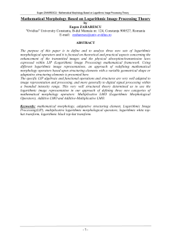 Mathematical Morphology Based on Logarithmic Image Processing
