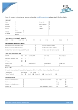 Farazarab desalination unit inquiry form