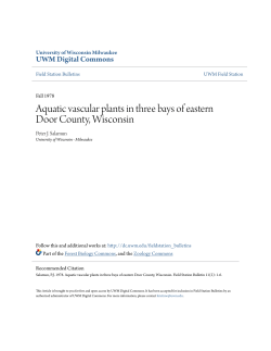 Aquatic vascular plants in three bays of eastern Door County