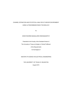 CHANNEL ESTIMATION AND STATISTICAL ANALYSIS OF