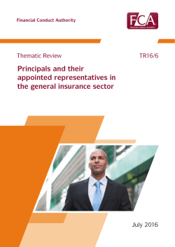 TR16/6: Principals and their appointed representatives