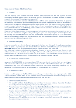 Useful Advice for the Use of Bank Cards Abroad 1