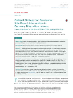 Optimal Strategy for Provisional Side Branch Intervention in