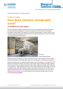 Further reading: Electron tomography