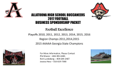 the bucanneers 2017 football business sponsorship