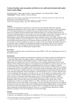 Carbon fractions and enzymatic activities in two cultivated