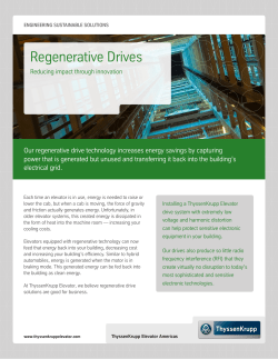 Regenerative Drives - ThyssenKrupp Elevator