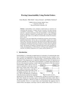 Proving Linearizability Using Partial Orders