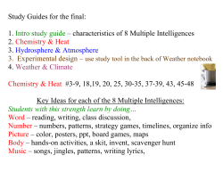 Study Guides for the final: