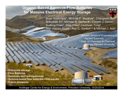 Organic-Based Aqueous Flow Batteries for Massive Electrical