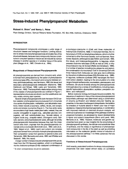Stress-lnduced Phenylpropanoid Metabolism