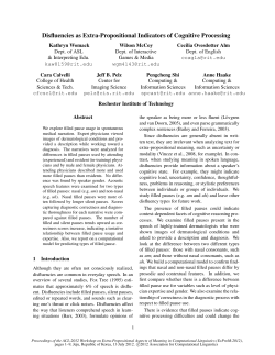 Disfluencies as Extra-Propositional Indicators of Cognitive Processing