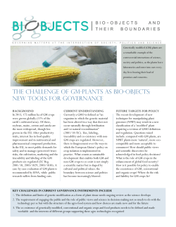 THE CHALLENGE OF GM-PLANTS AS BIO